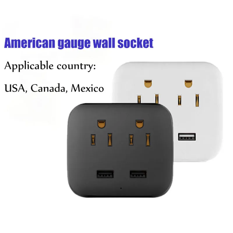 White Gauge Wall Socket 2USB Multi-Function Socket Expander Converter Socket Suitable Variety Electrical Leakage Protection