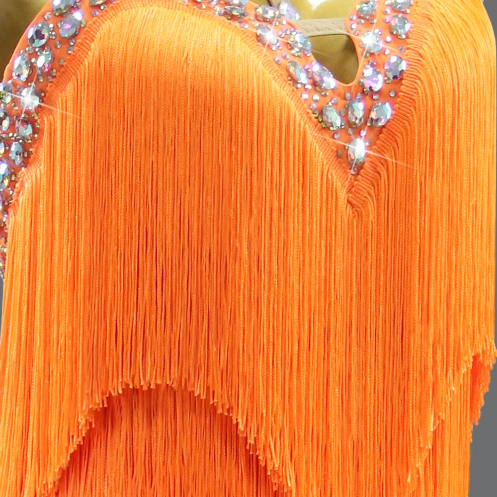 Latin Danswedstrijd Kostuum Stadium Kleding Vrouwen Feestjurk Danskleding Rok Meisjes Midi Avondpak 2025 Kid Oefenoutfit