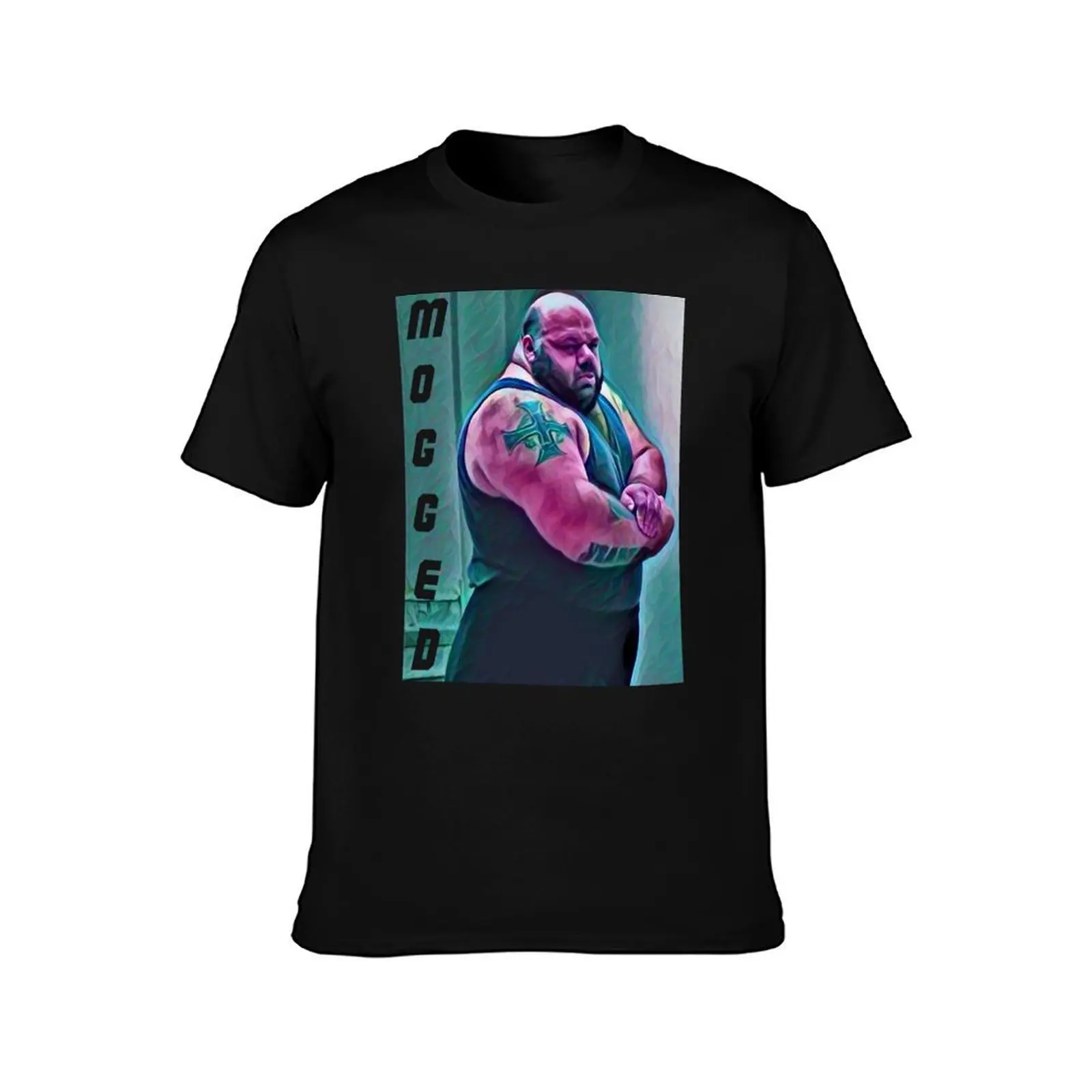 Kyriakos Grizzly Mogged T-Shirt Summer Casual Cotton Tee Oversized Streetwear Tops Vintage Graphic Print Unisex Men Women