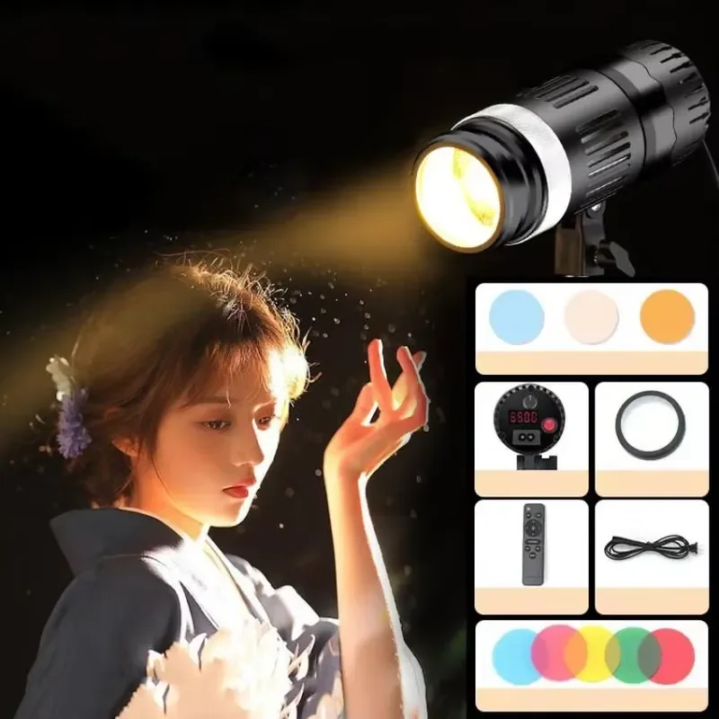100W 102 Light Emitting Diode Spotlight Portrait Photography Fill Light Adjustable Focus Tricolor Temperature