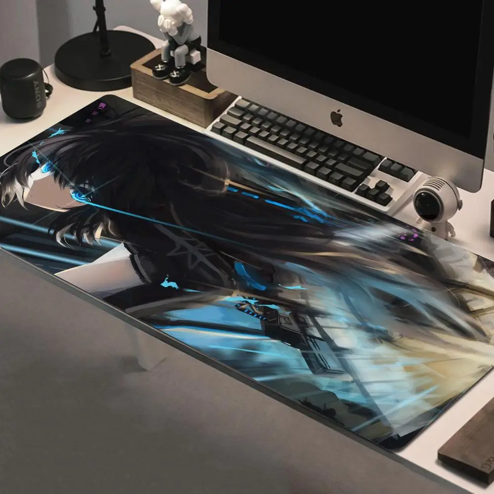 Anime Black Rock Shooter Mousepad Large Gaming Mouse Pad LockEdge Thickened Computer Keyboard Table Desk Mat