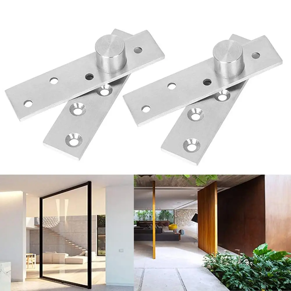 Professional 360 Degree Rotation Door Pivot Hinges Hiden 75mm 100mm Axis Stainless Steel Cupboard Location Shaft