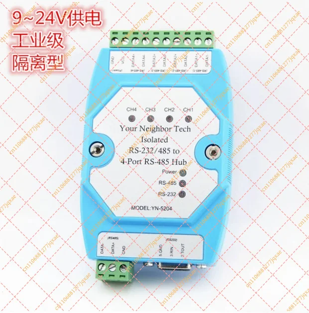 4 Channel Isolated Bidirectional RS485 Splitter Hub RS485 Signal Amplifier UT5204