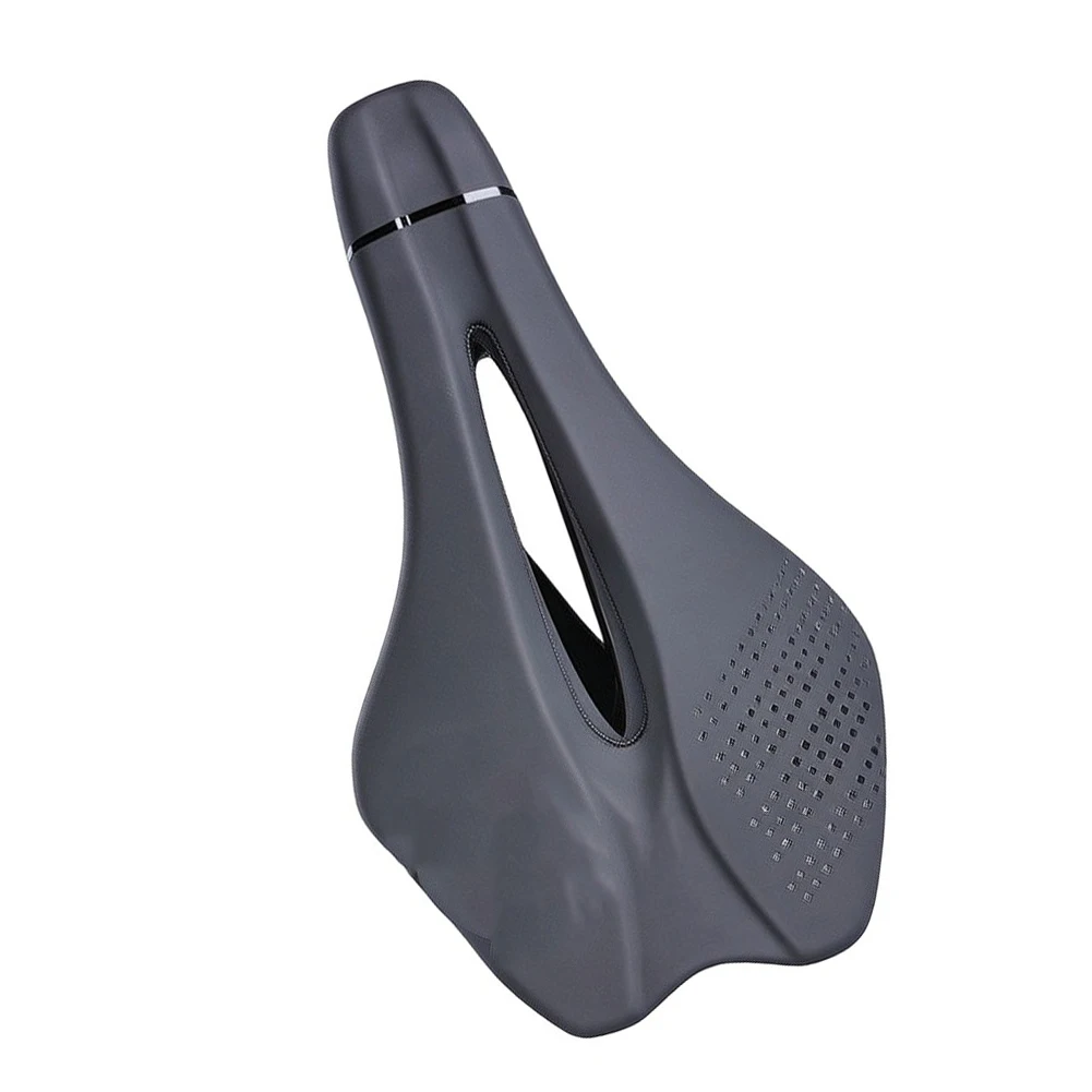Black PU Leather Shock Absorbing Bicycle Saddle Breathable Anti Slip Cycling Seat Cushion For Mountain Road Bike Accessories view 6