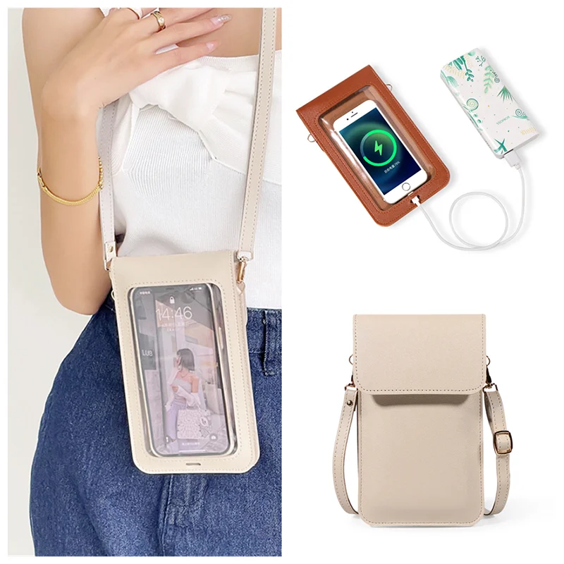 Bolso cruzado pequeño para mujer, Mini bolso de hombro de cuero mate, bolso de mano para teléfono