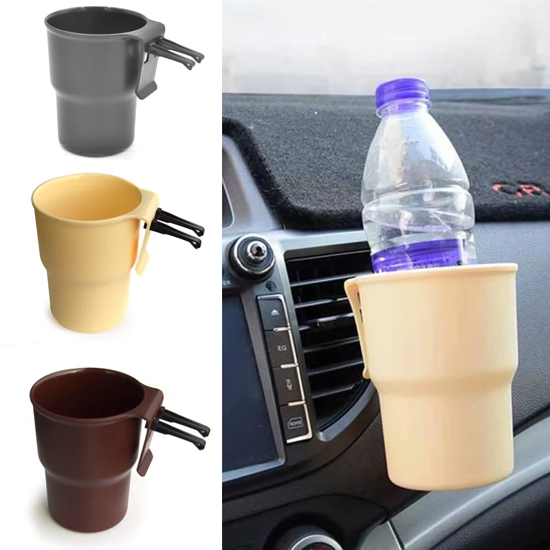 

Car Multifunction Cup Holder 2-in-1 Air Vent Cup Holder Portable Trash Can Drink Holder Easy Installation Car Accessories