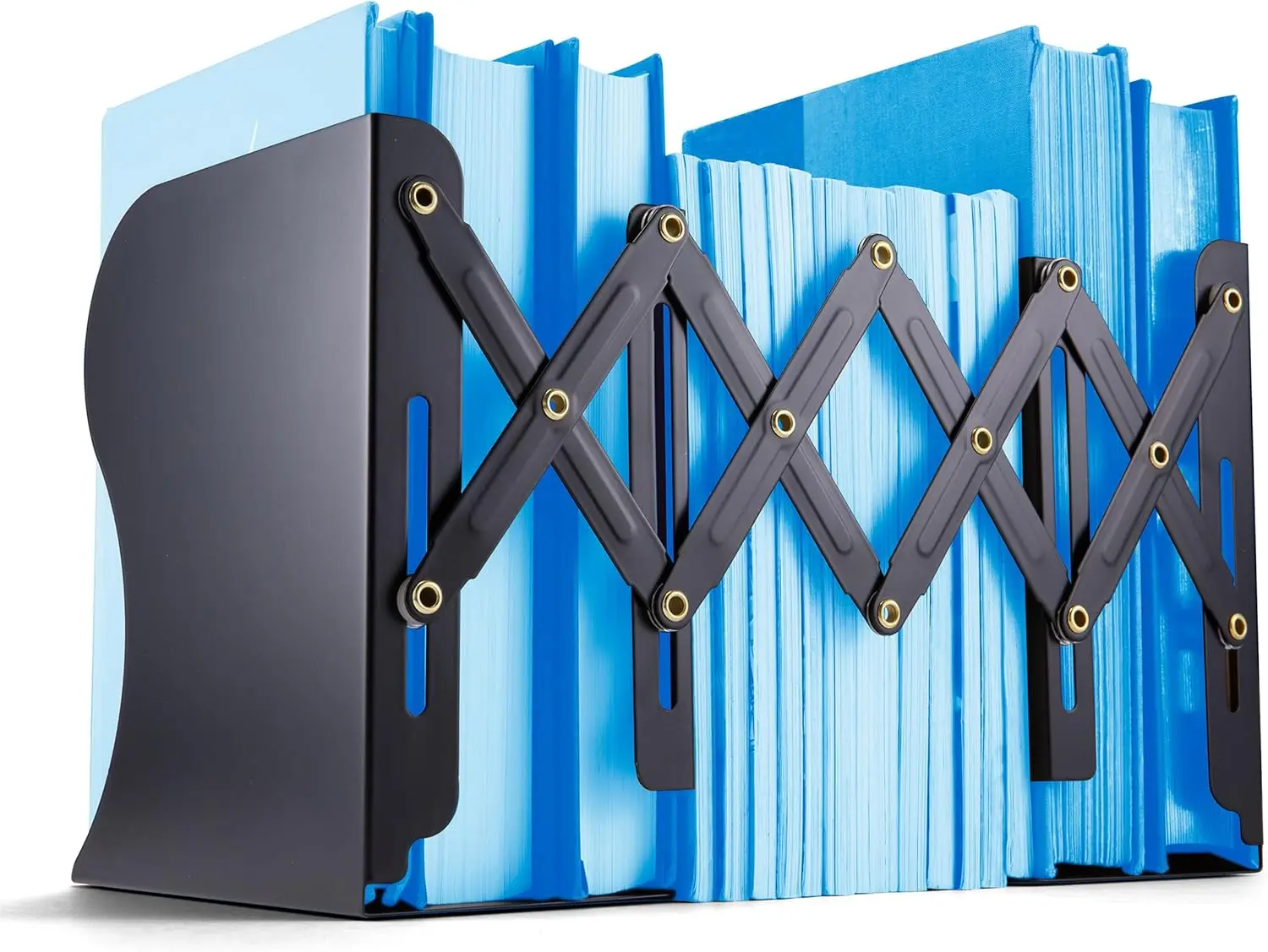 

Adj table Bookends, Expandable 4"-18", Black.