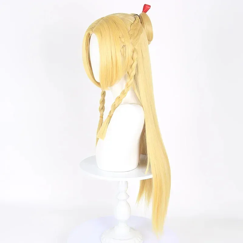 Anime Dungeon Marcille Donato 코스프레 가발 내열성 긴 노란색 머리 큰 엘프 귀 할로윈 파티 액세서리