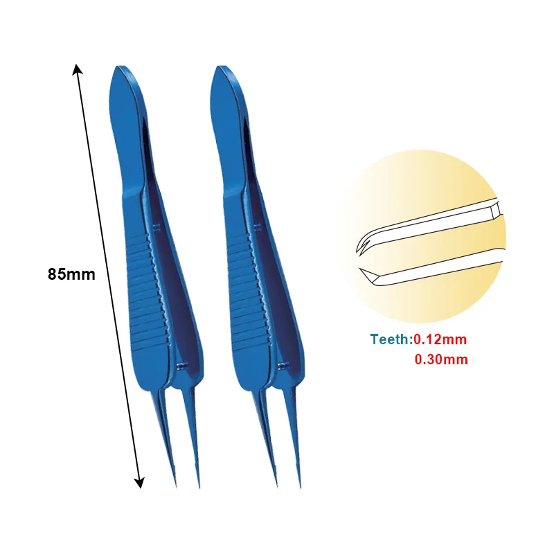 Titanium Alloy Castroviejo Suturing Forceps Eyelid Clamp Tweezers Ophthalmic Surgery Instrument