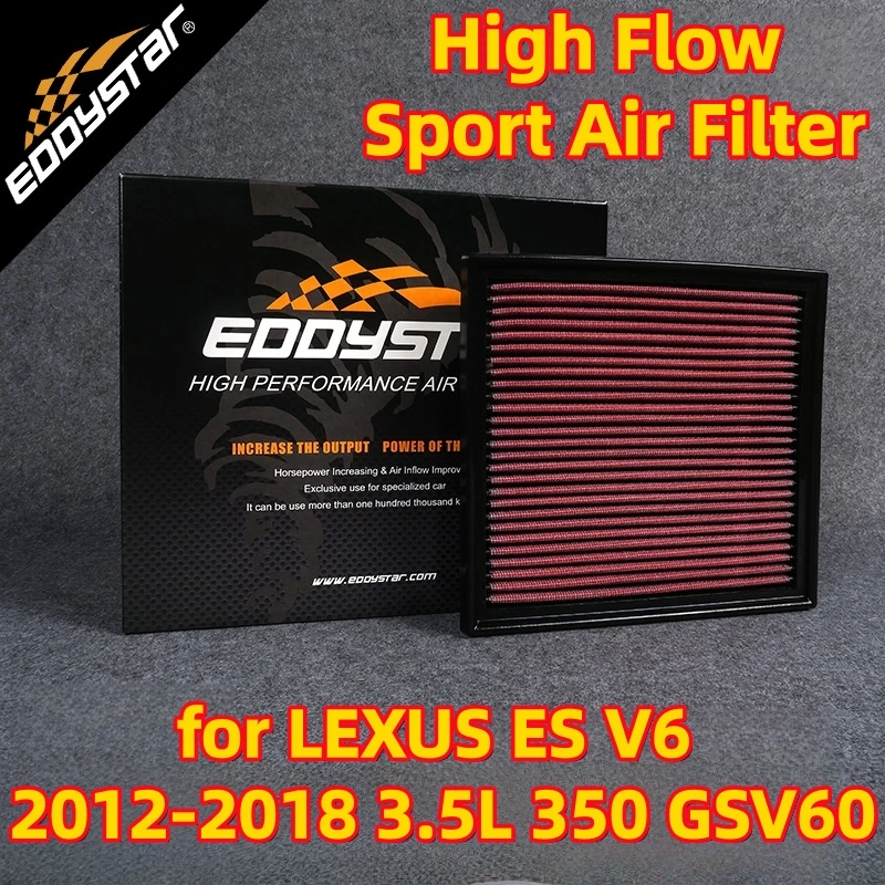 

High Flow Sport Air Filter for LEXUS ES V6 2012-2018 3.5L 350 GSV60 Washable Racing Intake Filters