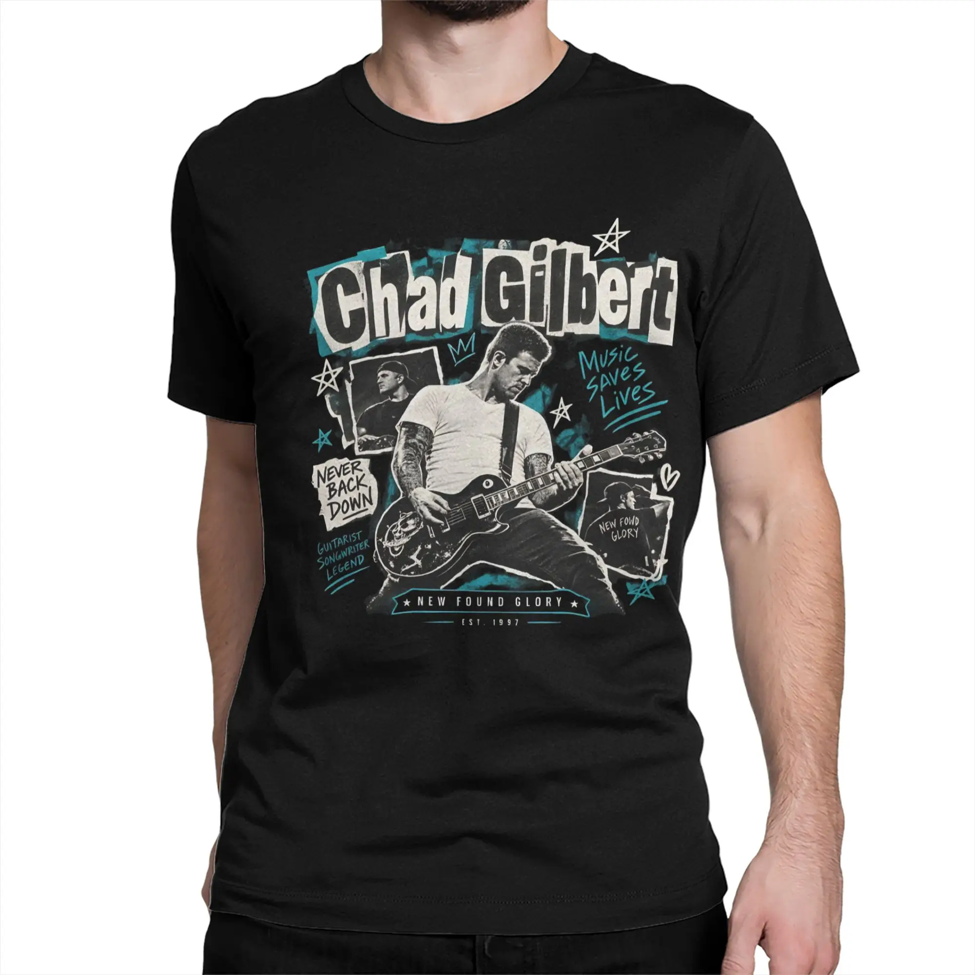 Rip Chad Gilbert Guitarist for Men Women T Shirt  Humorous Tee Shirt Short Sleeve Crew Neck T-Shirts Cotton Plus Size Clothing