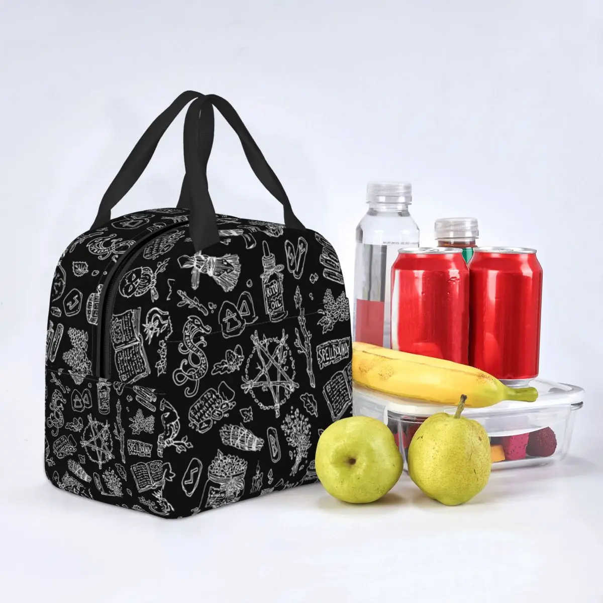 Lunch Bags for Men Women Dark Pagan Witches Gothic Goth Thermal Cooler Bags Portable Work Oxford Lunch Box Bento Pouch