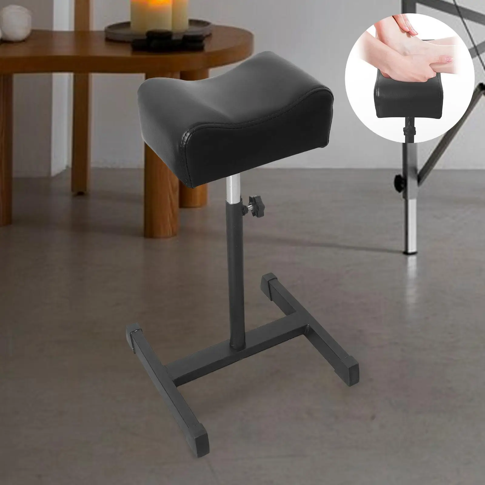 Salon Spa Beauty Non Slip Foot Rest Stool Adjustable Height for Nail Table Professional Pedicure Tools Podiatry