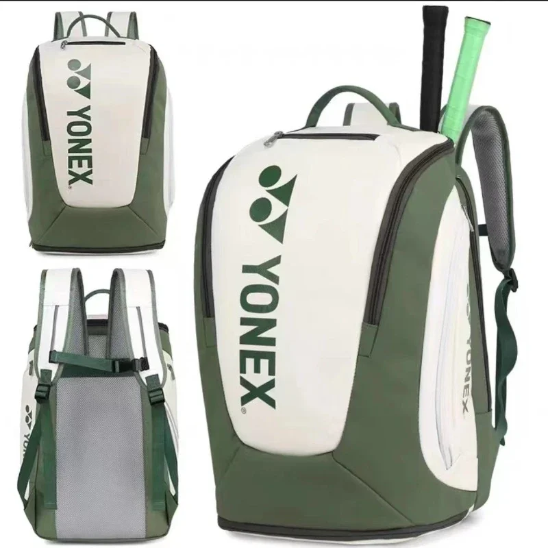 Yonex-Saco Unisex de Badminton e Tênis, Saco de Raquete de Alta Qualidade, Grande Capacidade, 2-3 Raquetes com Compartimento de Sapato, Unisex