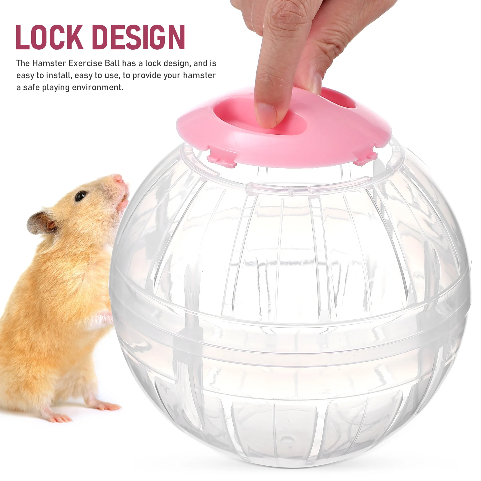 2 Pcs Guinea Pig Toys Hamster Sports Ball Jogging Balls for Cage Small Pet Running Dwarf