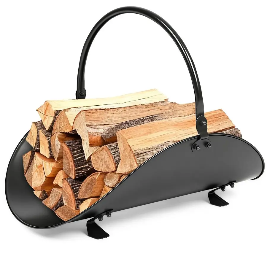 

GARDEN amp HOME Fireplace Log Holder Indoor Firewood Basket Holder Carrier Metal Wood Rack for Fire Wood Outdoor Storage Organiz
