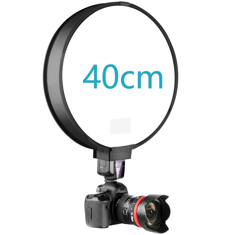 40Cm Portable Mini Round Universal Portable Speedlight Softbox Flash Diffuser On-Top Soft Box For Camera