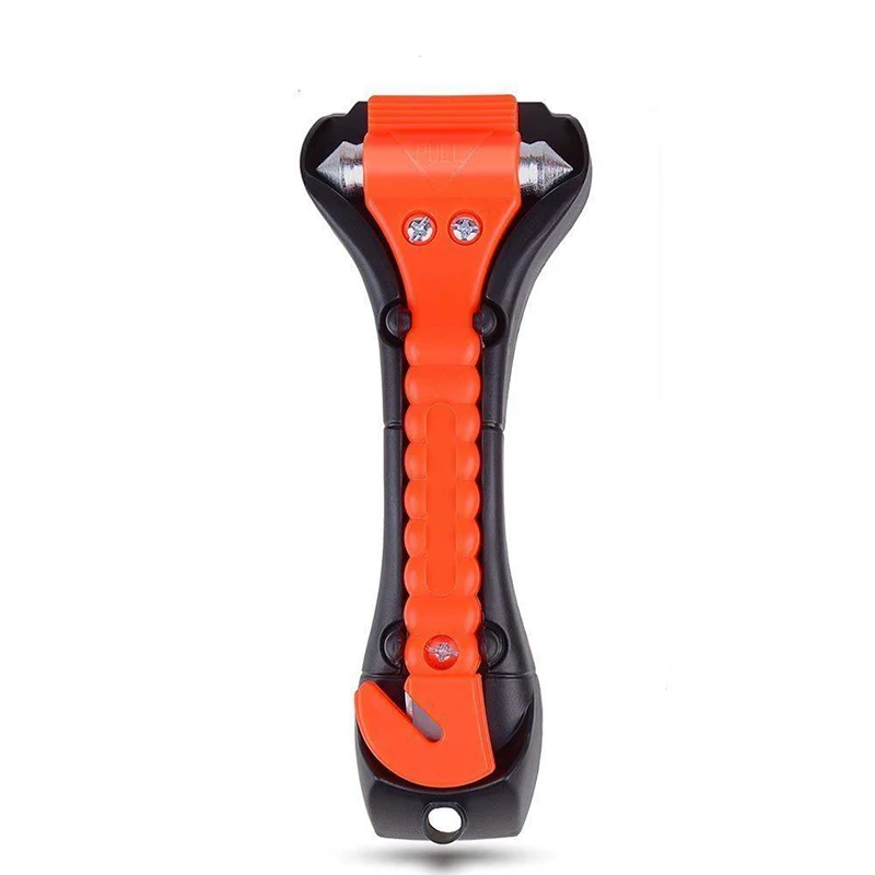Two-in-One Escape Window-Breaking Tool Hammer Stainless Steel In-Car Life-Saving Hammer Emergency Self-Rescue