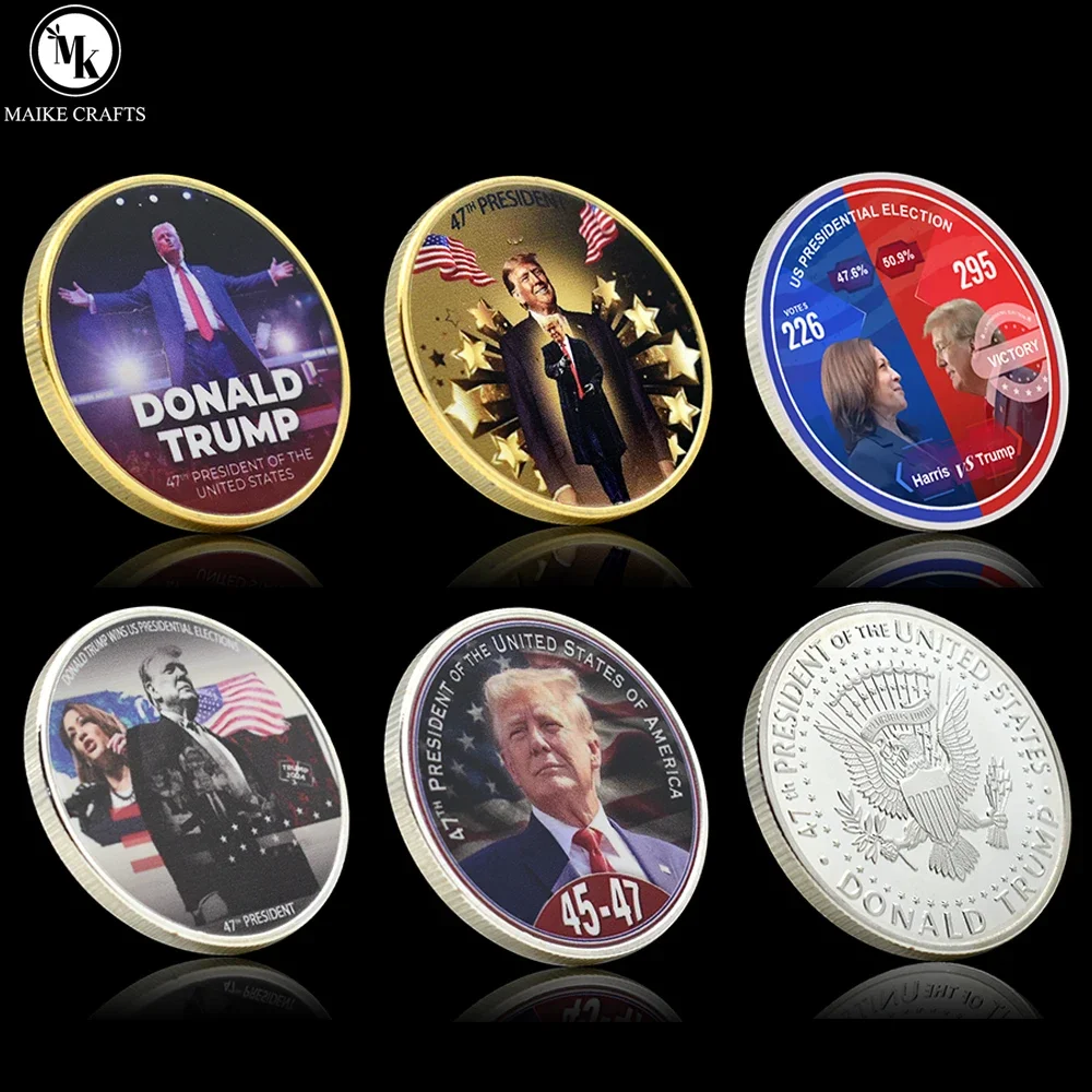 2024 47. ABD Başkanlık Seçimi hatıra parası Donald Trump Zafer Metal Mücadelesi Para Koleksiyon Hayranları Hediye