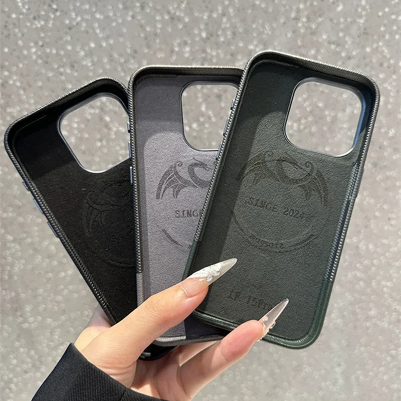 HOCE Hit Color Leather Magnetic Phone Case For iPhone 13 14 15 16 17 Pro Max 17 Air For MagSafe Alloy Lens Shockproof Hard Cover