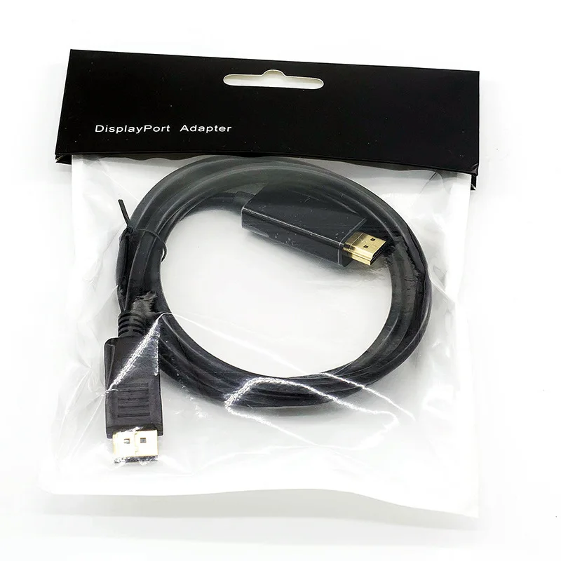 1.8m Thunderbolt Displayport DP to HDMI-compatible Cable Adapter Converter for PC Laptop Projector 1080p