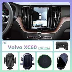 For Volvo XC60 2022 2023 2024 Car Phone Holder Wireless Charging Magnetic Phone Holder Car Magsafe Support Accessories