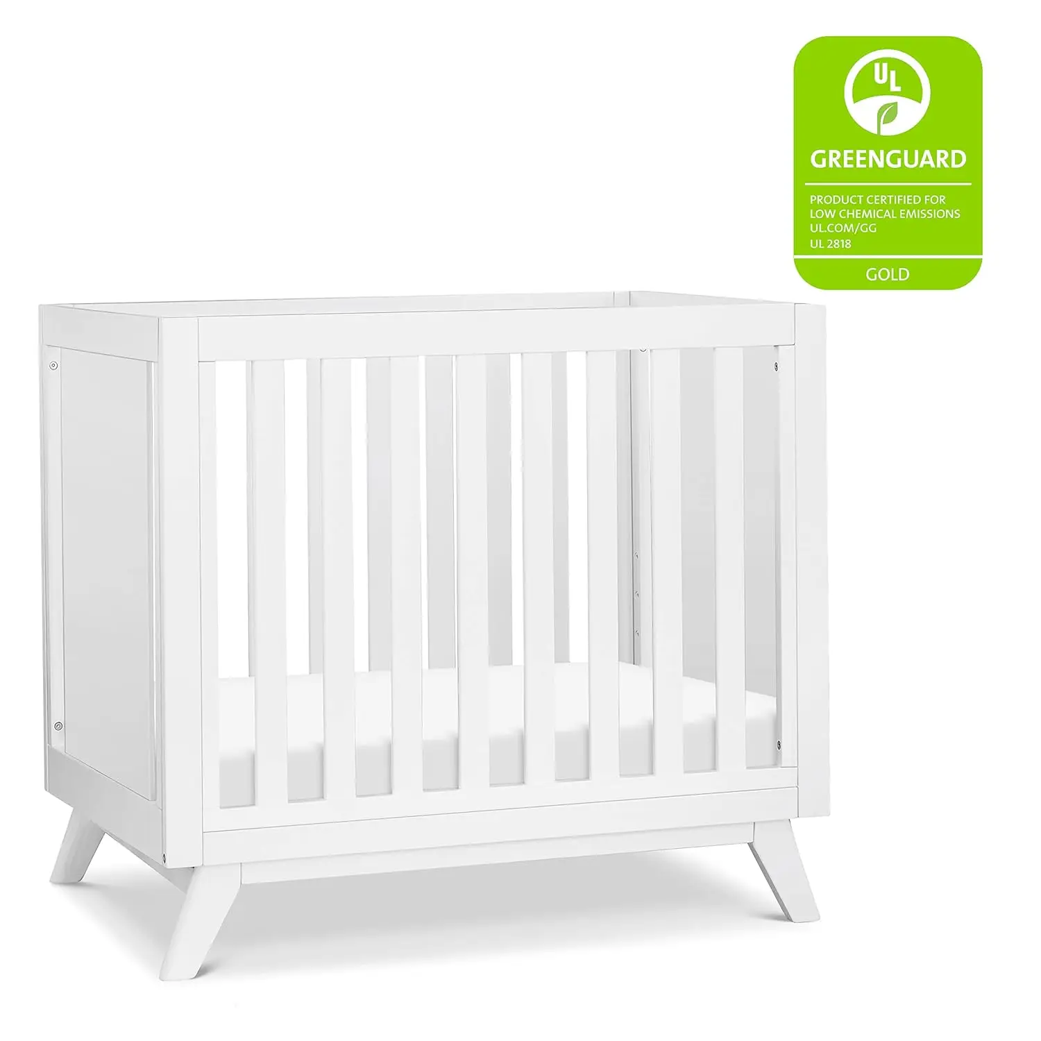 Berço DaVinci Otto Conversível Mini, Certificado Ouro Greenguard, 3 em 1, 4 "Colchão em Branco