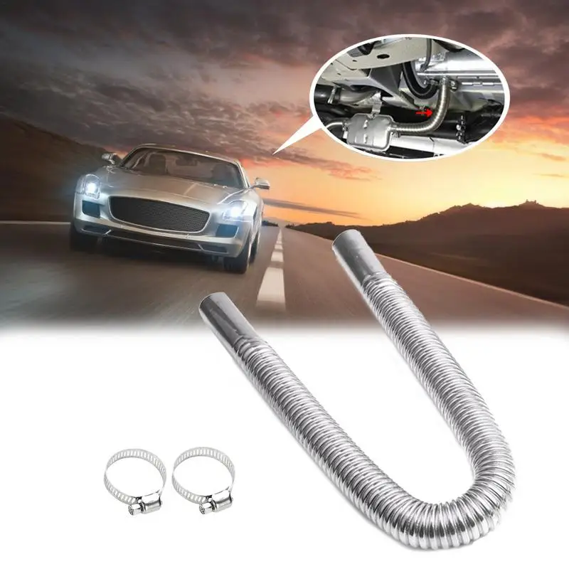 100cm/150cm/200cm/250cm/300cm 25mm Exhaust Pipe With Clamps Stainless Steel Exhaust Hose For Car Diesel Parking Heater