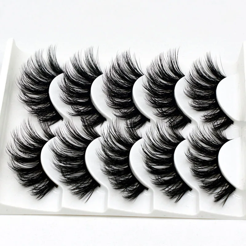 5 Pairs/Box 3D False Eyelashes Natural Lash Extension Fluffy Faux Curly Eyelashes makeup eyelash extension supplies mink lashes