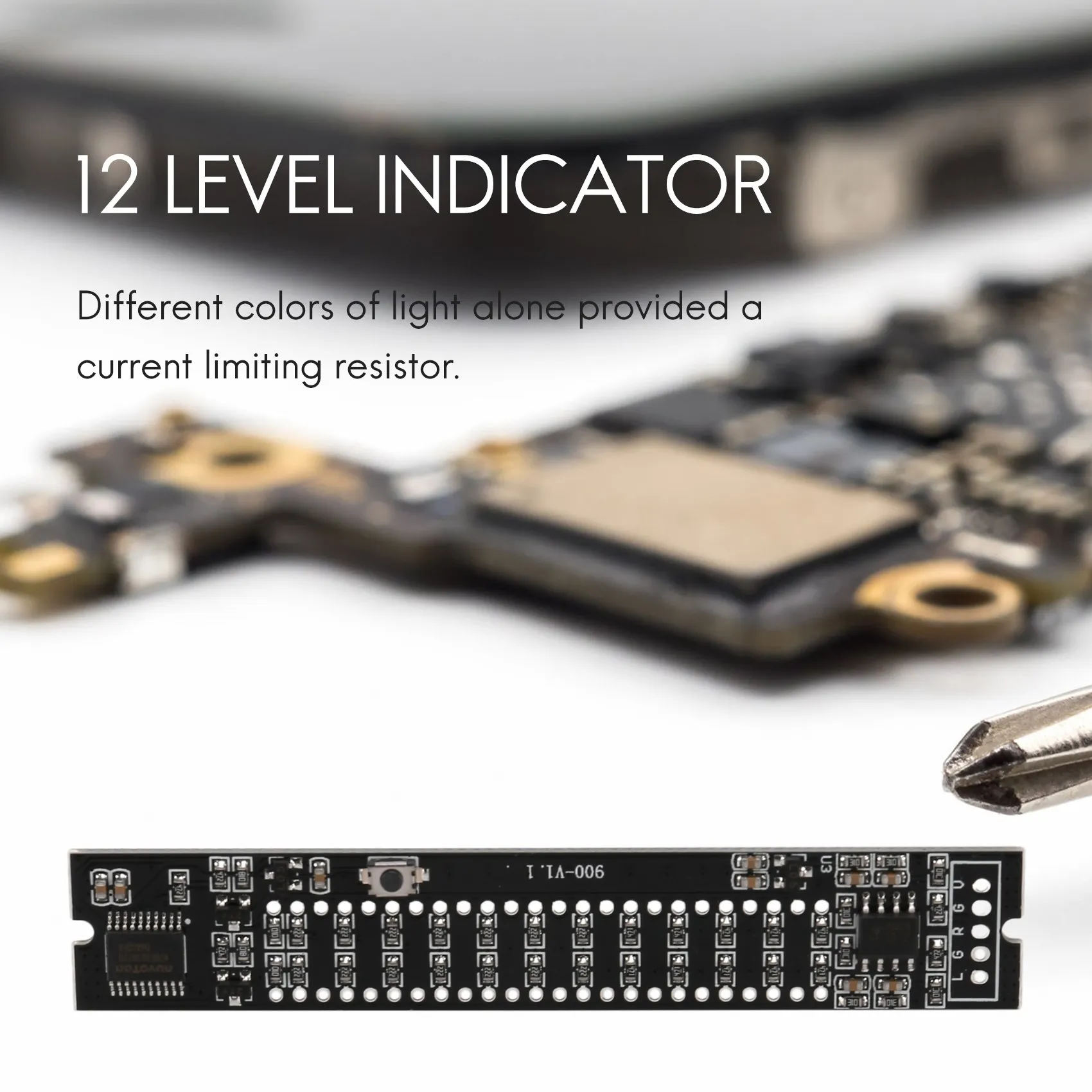 A33T-Mini Dual 12 Level Indicator VU Meter Stereo Amplifier Board Adjustable Light Speed Board - view 3