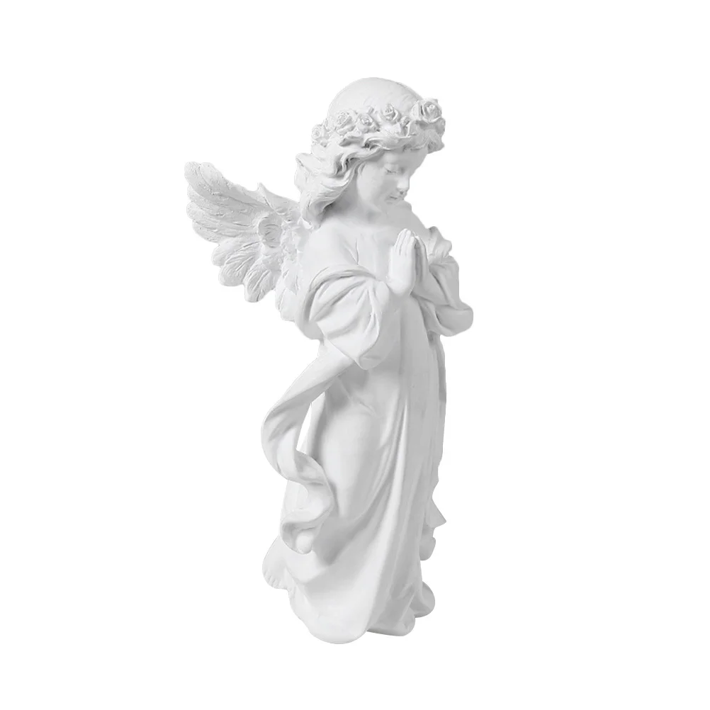 Girl Angel Ornament Artistic Craft Home Decoration Accessories for Cabinet Study Room Bedroom Figurine Bedroom Figurine