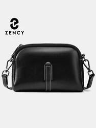 Zency 100% wosk olejny Top skórzane małe torby Crossbody dla kobiet projektant mody torba na ramię na telefon torebka torebka Messenger