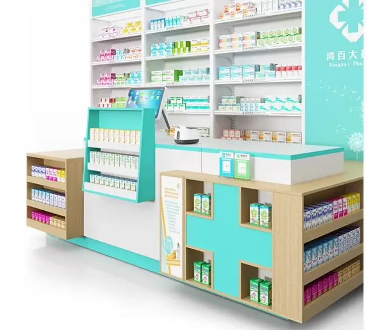 Cashier Shop Small corner Modern simple pharmacy special counter Pharmacy front desk Reception desk