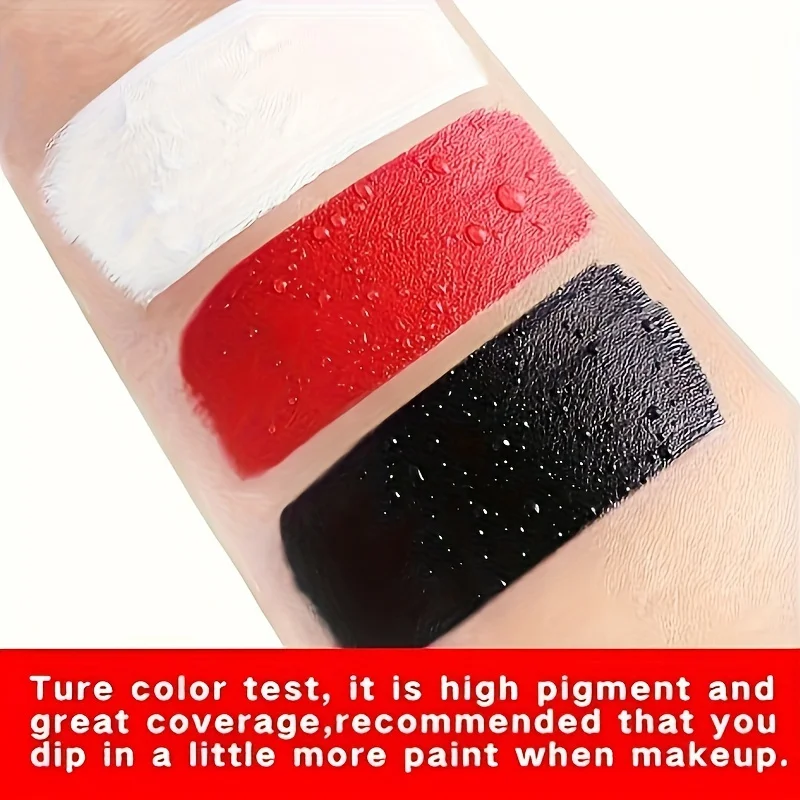 Multicolor Face Body Paint Palette, 6 Vibrant Colors Long-Lasting for Paris Halloween, Football Parties, Sport fans & Brithday,