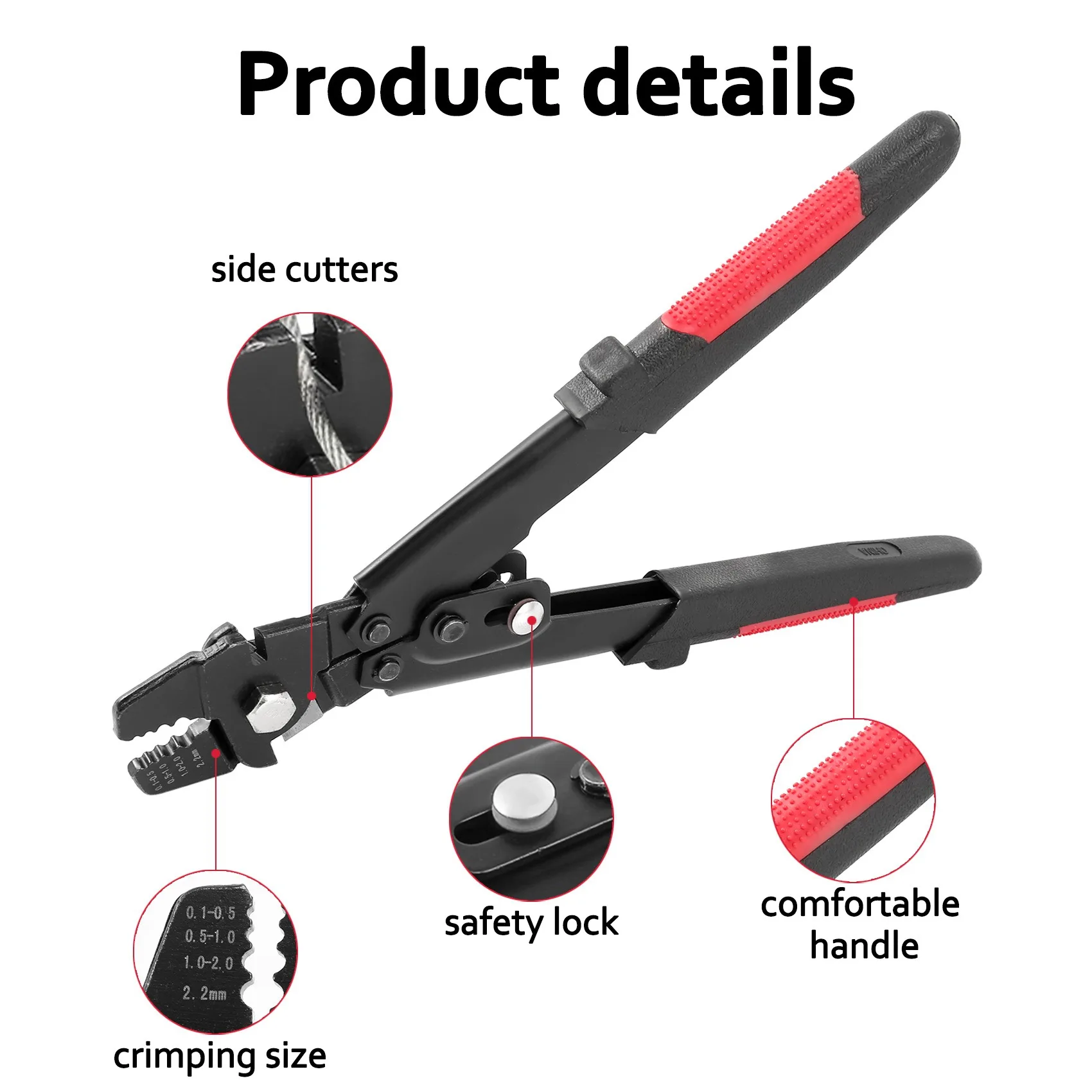 Wire Rope Crimping Tool Wire Rope Swager Crimpers Fishing Plier With Crimp Sleeves Kit