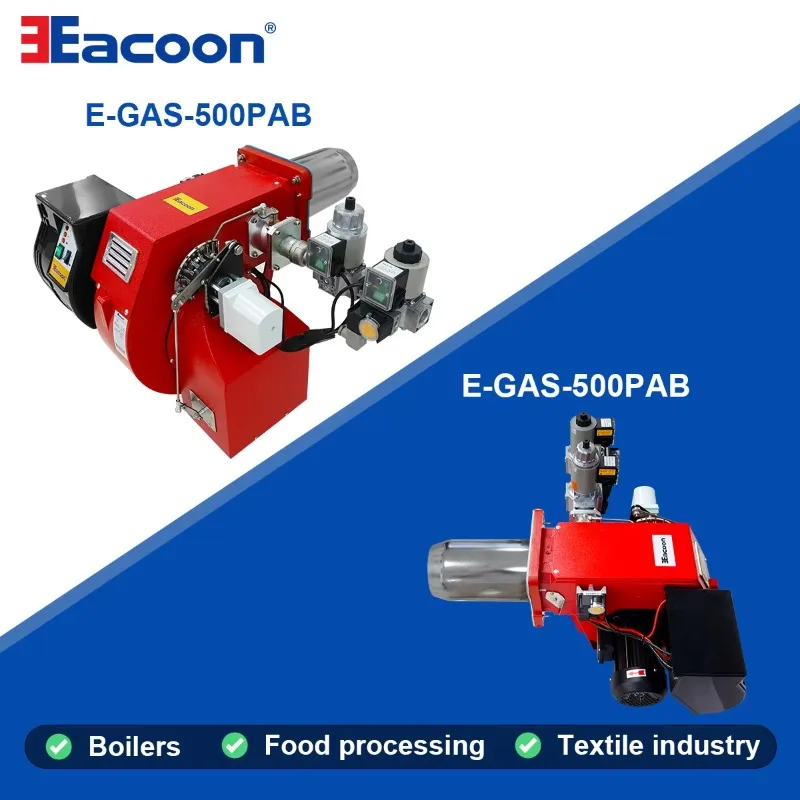 LPG Natural Gas Burner For Boiler Pizza Oven Kiln High Efficiency Heating Elements E-GAS Model OEM