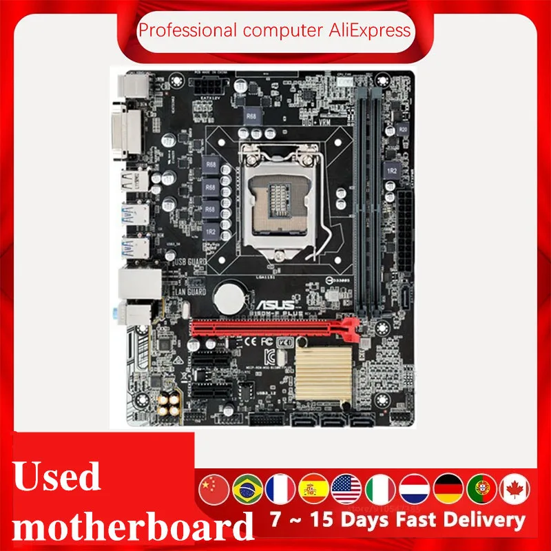 For Asus B150M-F PLUS Original Used Desktop Intel B150 B150M DDR4 Motherboard LGA 1151  i7/i5/i3 USB3.0 SATA3