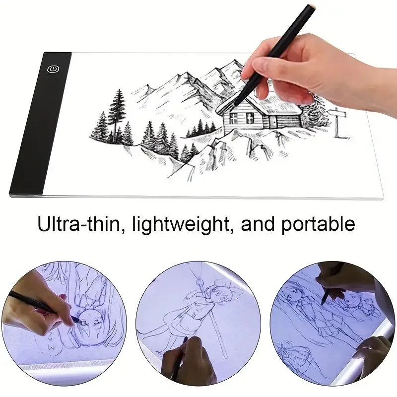 Led Drawing Copy Pad 3 Level Dimmable Board Table Animation Painting Educational Toys Gift Adjustable Light Notepad For Children