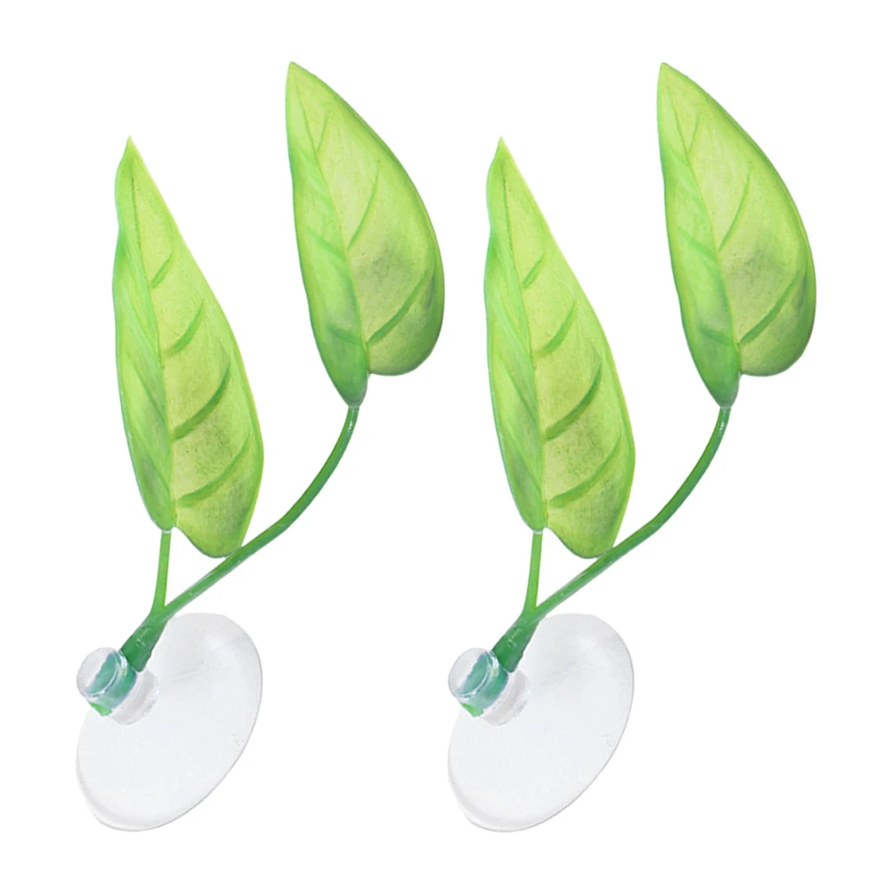 

2Pcs Betta Leaf Hiding Spots Natural Betta Fish Resting Bed Pad Aquarium Decorations Fish Tank Accessories Breathable PVC Leaves