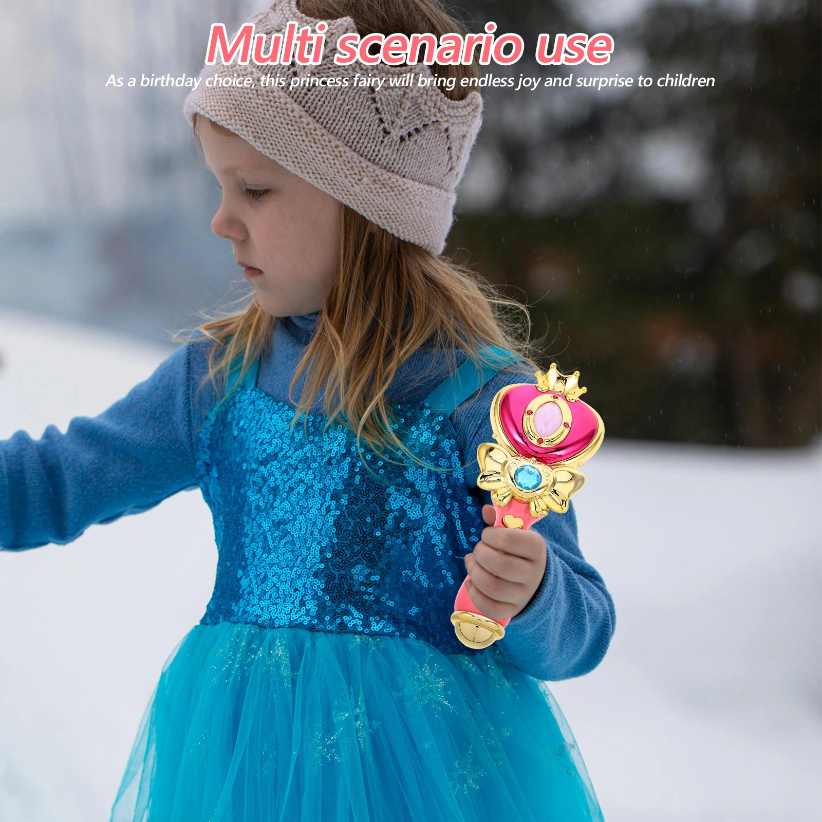 

Princess Fairy Scepter Glow Music Effect Fun Child Plaything Girls Princess Glowing Fairy Wand Birthday Gift