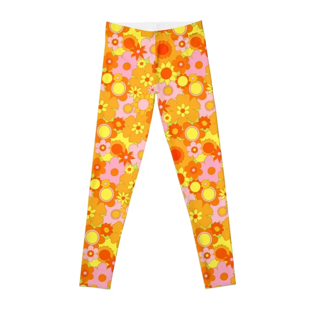 

Flower Power Orange - The Peach Fuzz Leggings Women's pants sportswear woman gym 2025 Sports female Womens Leggings