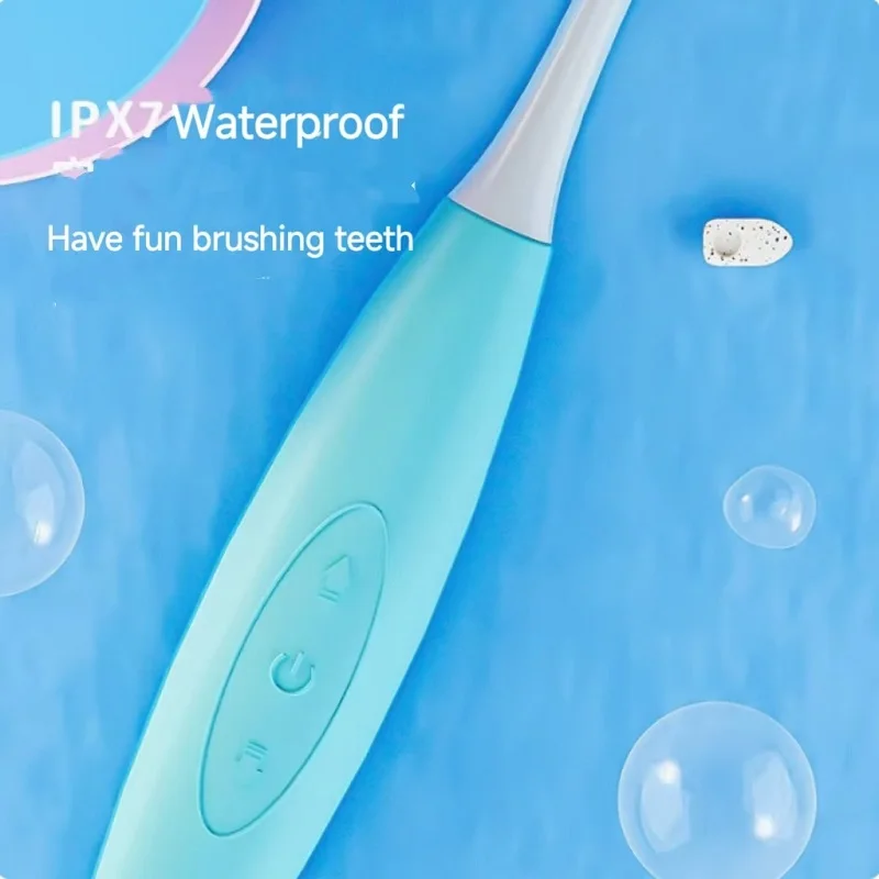 Cepillo de dientes eléctrico de 3 lados, cepillo de dientes Universal de cerdas suaves para niños, cepillo de dientes impermeable recargable ultrasónico