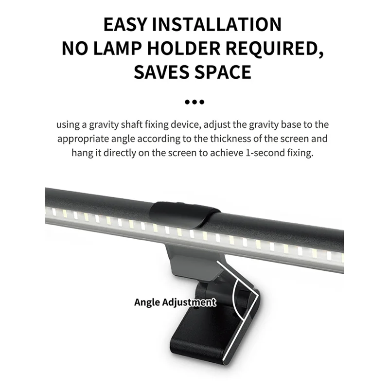 

A04G-LED Desk Lamp With Dimming-Eye Caring Monitor Light Bar:Flat/Curved Screen Compatible For Home/Office/Study/Gaming