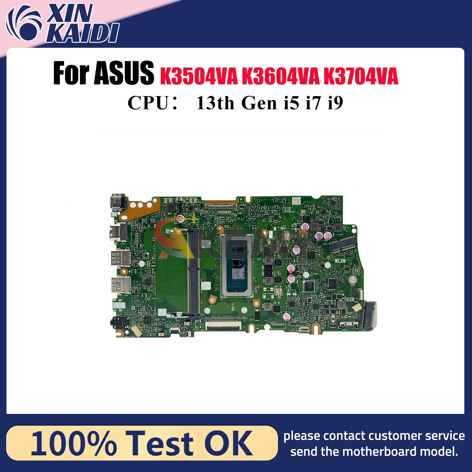 

X1505VA Laptop Motherboard For ASUS VivoBook X1505V K3504ZA K3604ZA K3504VA K3704VA X1505VA K3604VA Mainboard 13th Gen i5 i7 i9