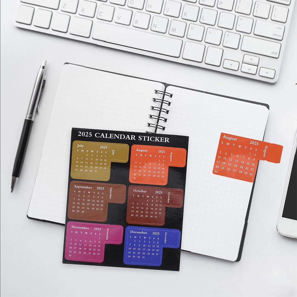 

10 Sheets 2025 Monthly Planner Stickers Compact Lightweight for Journal Notebook DIY Decoration Functional Organization