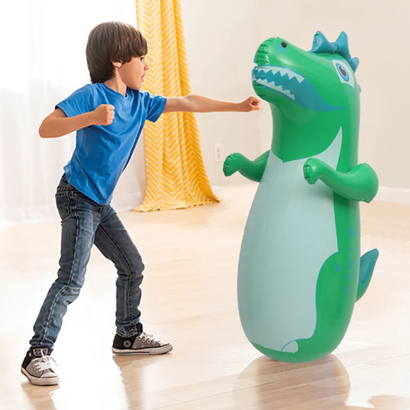 Inflatable Tumbler Boxing Standing Punching Bag Dinosaur Model Parent Child Toys For Kids Games Sport Activity Outdoors Gifts