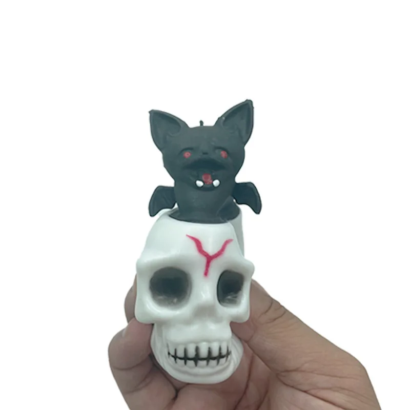 Halloween Ghost Squeeze Skull TPR Bat Ghost Cup Toys Decompression Fidget Antistress Sensory Stress Reliefing Gift Kids Adults