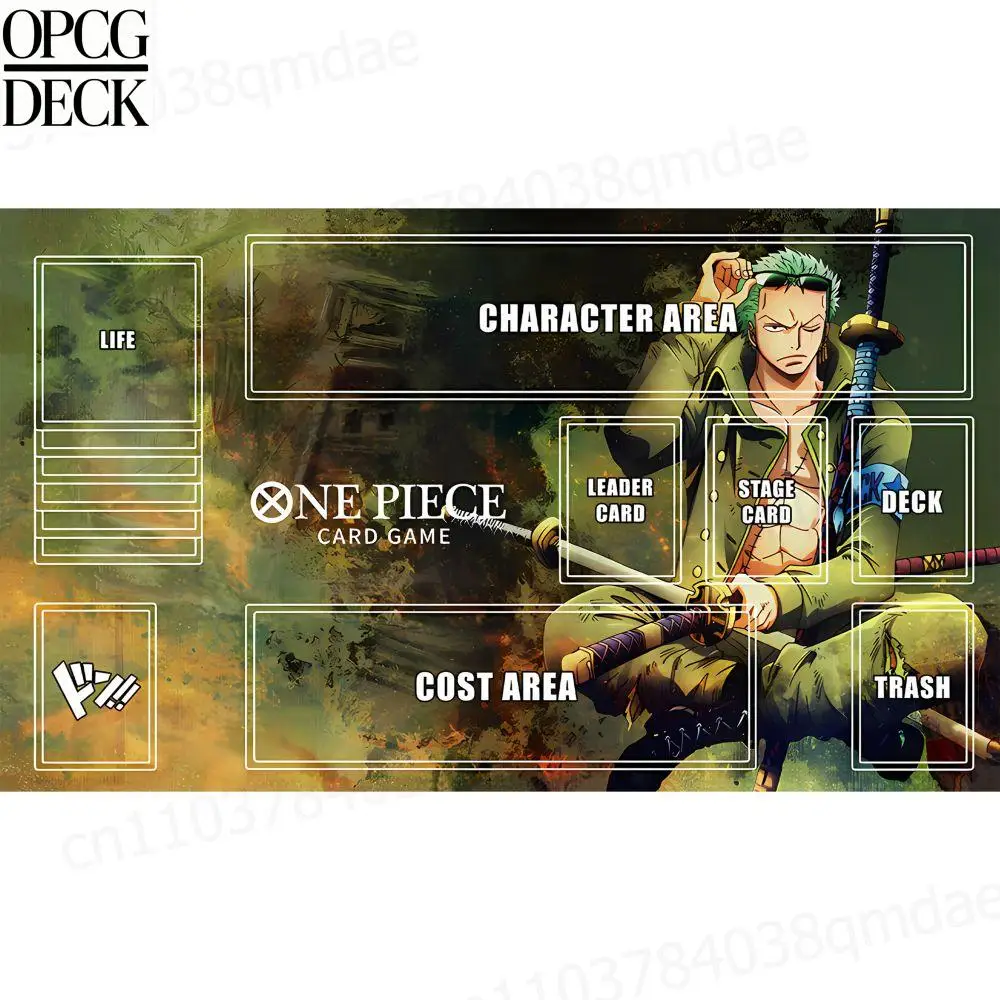 One Piece Opcg Playmat Card Game Playmat Roronoa Zoro Anime Playmat High-Quality Card Game Mat Holiday Gifts 60*35Cm