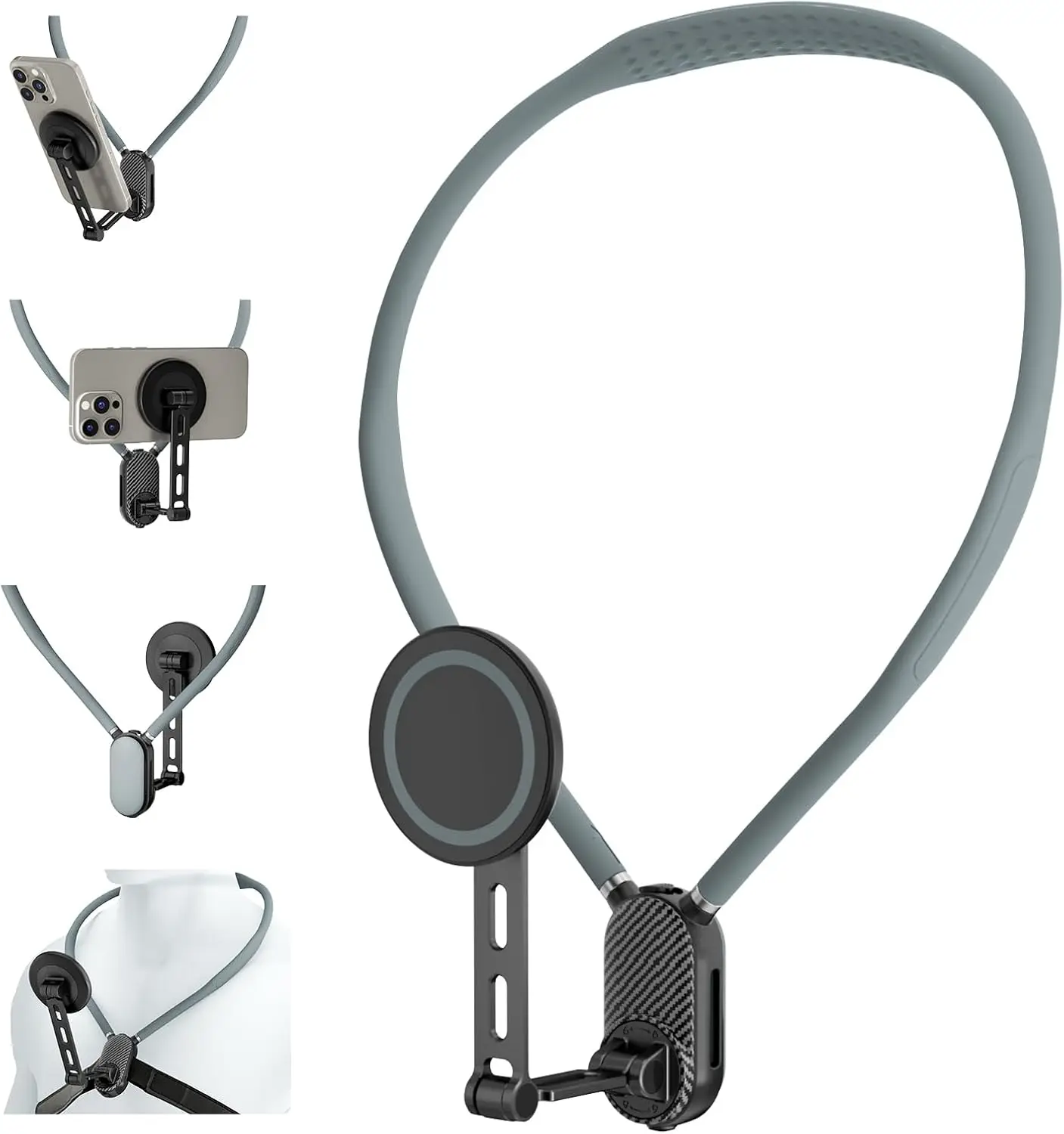 

Magnetic Neck Mount for Phones,POV Neck Phone Holder Hands-Free Shooting Phone Neck Holder Perfect for iPhone Cell Phone Android