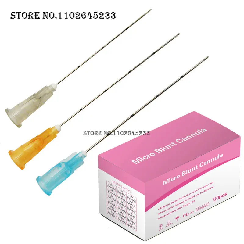 Hot Sale 20pcs 14G 90MM Disposable Blunt Needle Dermal Facial Body  Ce Blunt Tip Micro Cannula Needle